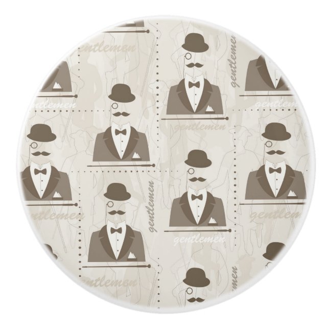 Bouton De Porte En Céramique Rétro motif pour l'homme (Devant)