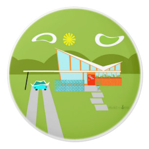 Bouton De Porte En Céramique Retro Palm Springs House Ceramic Knob