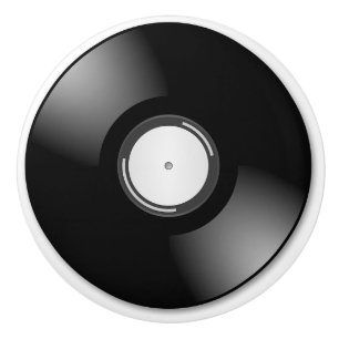 Bouton De Porte En Céramique Retro Vinyl Album Record thème des années 80