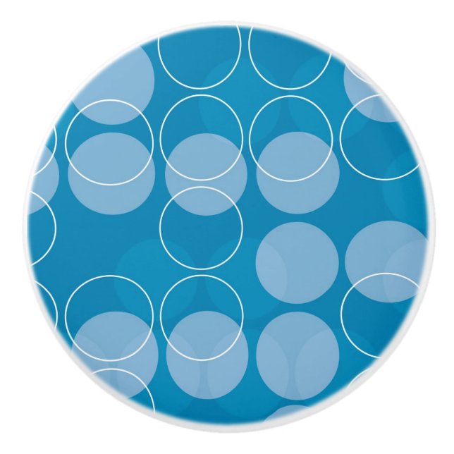 Bouton De Porte En Céramique Rétros cercles (Devant)