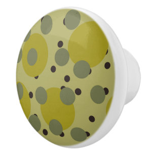 Bouton De Porte En Céramique Rêve d'avocat rétro Cercles atomiques des années 1