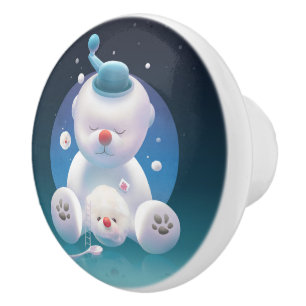 Bouton De Porte En Céramique Rêve de Bichon Ice Shaver