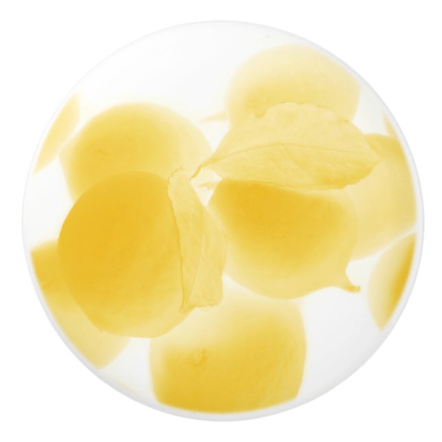 Bouton De Porte En Céramique rêve de citron (Devant)