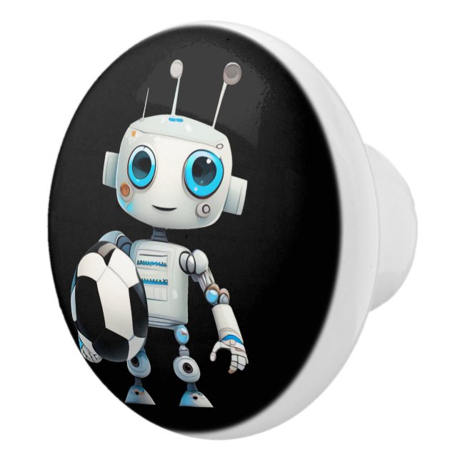 Bouton De Porte En Céramique Robot Ceramic Drawer Handle Knob Armoire Tirage (Droite)