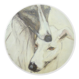 Bouton De Porte En Céramique Ron Hevener Greyhound