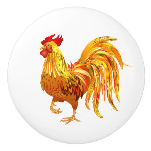 Bouton De Porte En Céramique Rooster Ceramic Cabinet Knob