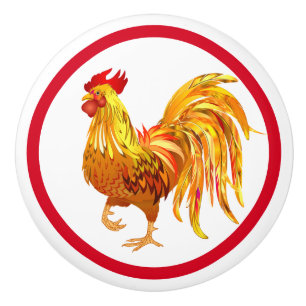 Bouton De Porte En Céramique Rooster Ceramic Cabinet Knob