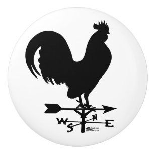 Bouton De Porte En Céramique Rooster de Weathervane