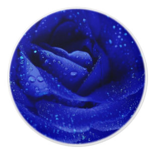 Bouton De Porte En Céramique Rose bleu