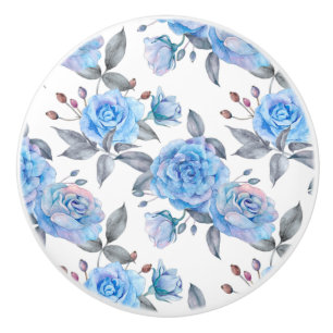 Bouton De Porte En Céramique Rose bleu pastel