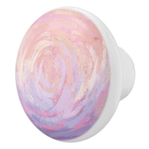 Bouton De Porte En Céramique Rose et puant