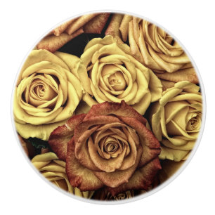 Bouton De Porte En Céramique Rose sepiqué