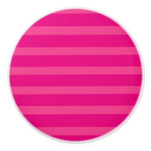 Bouton De Porte En Céramique Rose vif et rose clair Punch Rayures vives et auda