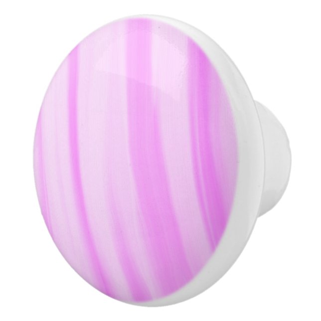 Bouton De Porte En Céramique Rose violet Abstrait #2 (Droite)