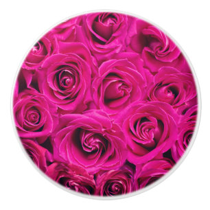 Bouton De Porte En Céramique Roses roses (Amour et Romance)