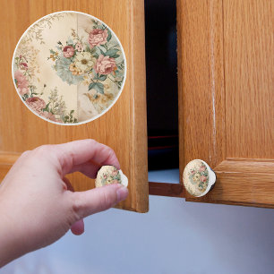 Bouton De Porte En Céramique Roses victoriens fantastiques