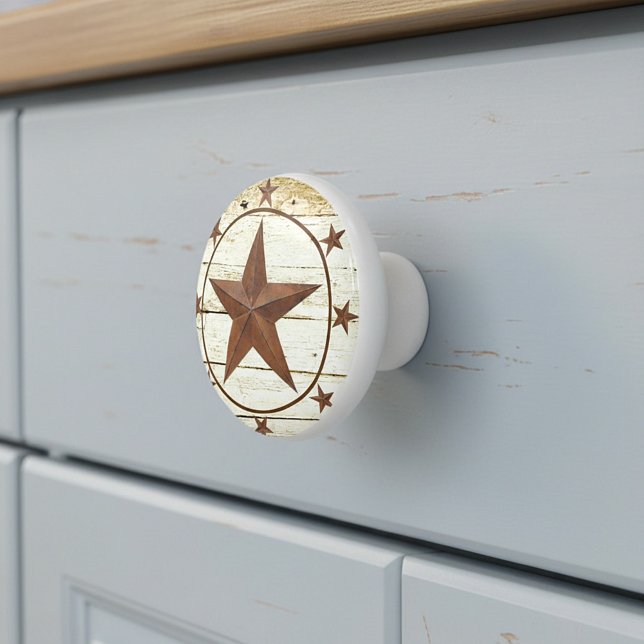 Bouton De Porte En Céramique Roue étoilée rustique (Créateur téléchargé)