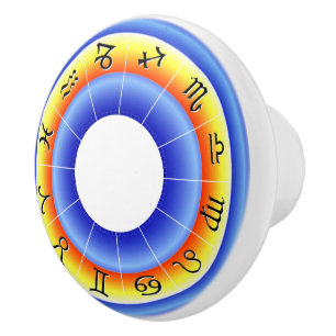 Bouton De Porte En Céramique Roue Zodiac