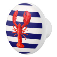 Rouge homard bleu marine rayures blanches