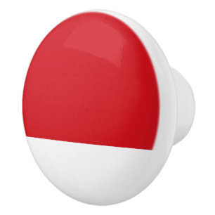 Bouton De Porte En Céramique Rouge rayé