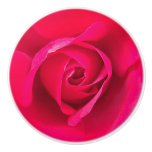 Bouton De Porte En Céramique Rouge romantique Rose rose v2