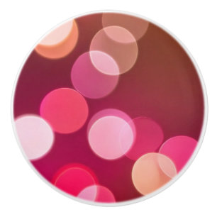 Bouton De Porte En Céramique Rouge, Rose, Mauve Bokeh