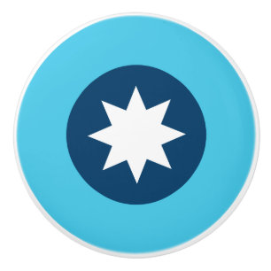 Bouton De Porte En Céramique Roundel du drapeau de l'État du Minnesota