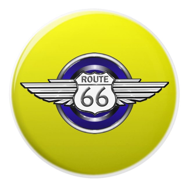 Bouton De Porte En Céramique Route 66 Ceramic Knobs - SRF (Devant)