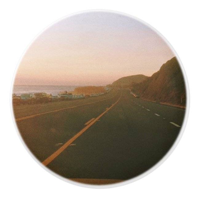 Bouton De Porte En Céramique Route de Malibu (Devant)