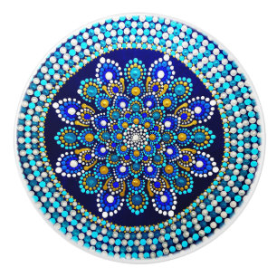 Bouton De Porte En Céramique Royal Blue Ceramic Knob