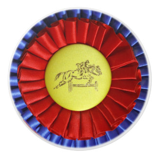 Bouton De Porte En Céramique Ruban de Horse Show