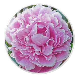 Bouton De Porte En Céramique "Ruffles Of Pink Peony"