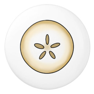 Bouton De Porte En Céramique Sable Dollar Coastal Beach House