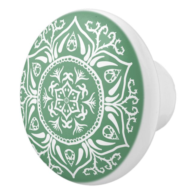 Bouton De Porte En Céramique Sage Mandala (Droite)