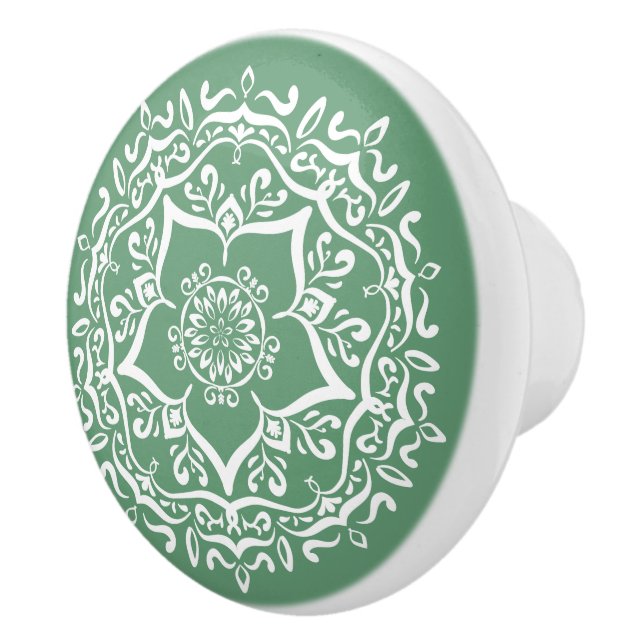 Bouton De Porte En Céramique Sage Mandala (Droite)