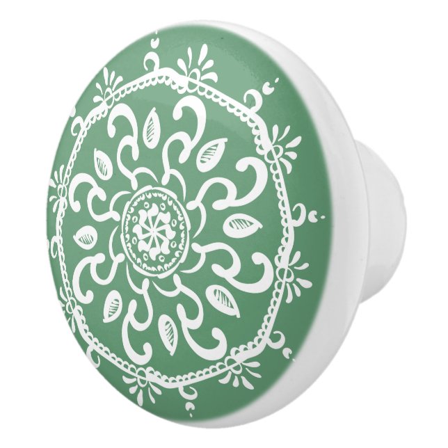 Bouton De Porte En Céramique Sage Mandala (Droite)