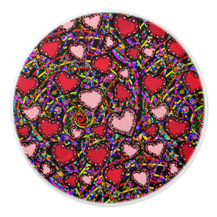 Bouton De Porte En Céramique Saint-Valentin