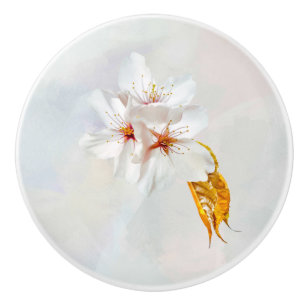 Bouton De Porte En Céramique Sakura - Fleur de cerisier japonaise
