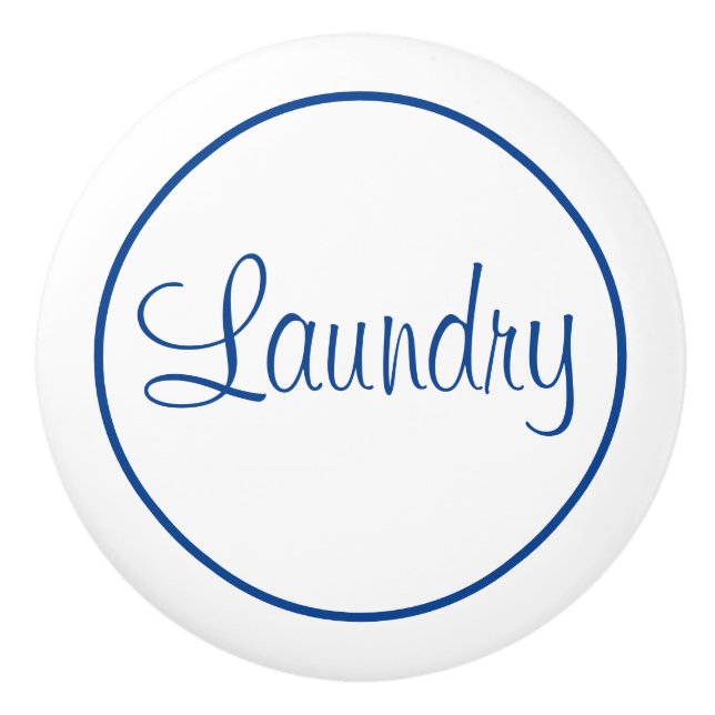 Bouton De Porte En Céramique Salle de blanchisserie (Devant)