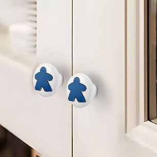 Bouton De Porte En Céramique Salle de jeu de la carte Mete Blue Meepe
