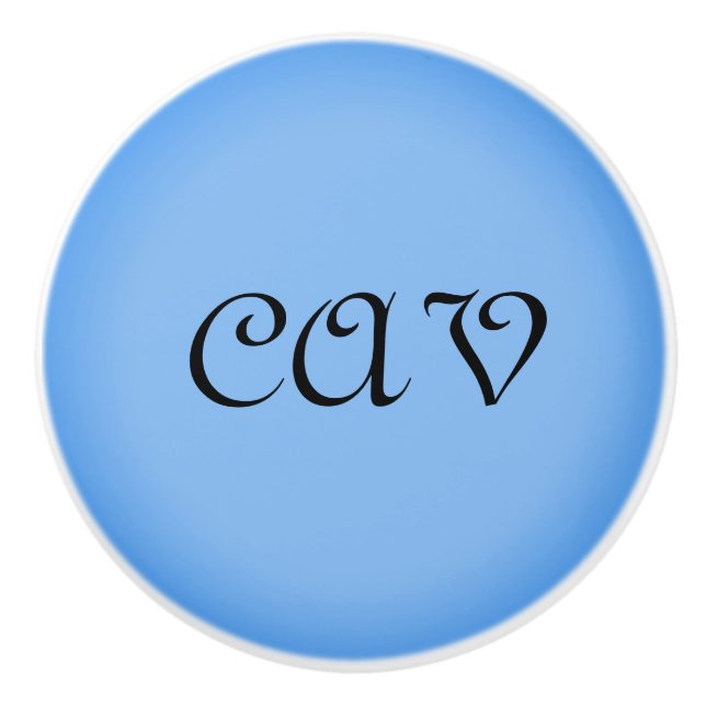 Bouton De Porte En Céramique Sangria Cornflower Blue (Devant)