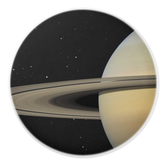Bouton De Porte En Céramique Saturn Planet Système solaire avec anneaux Caprico (Devant)