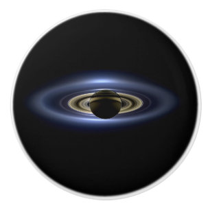 Bouton De Porte En Céramique Saturne Éclipse le Soleil de Cassini Orbiter