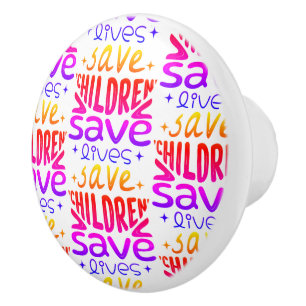 Bouton De Porte En Céramique Sauver les enfants, sauver des vies