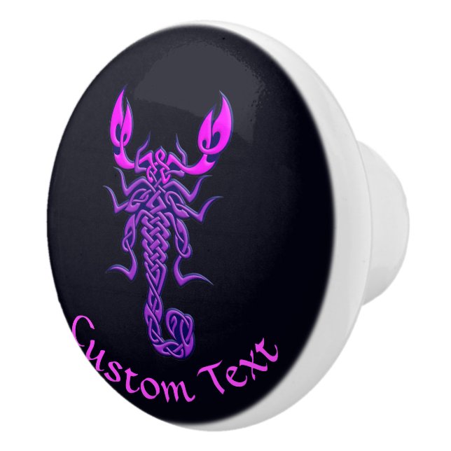 Bouton De Porte En Céramique Scorpion de noeud céleste pourpre (Droite)
