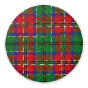 Bouton De Porte En Céramique Scottish Grandeur Clan MacCulloch Tartan Plaid