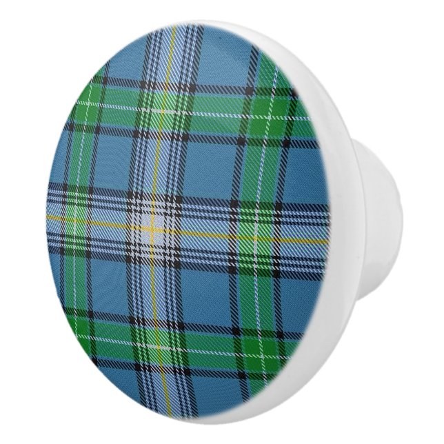 Bouton De Porte En Céramique Scottish Grandeur Clan MacDowall Tartan Plaid (Droite)