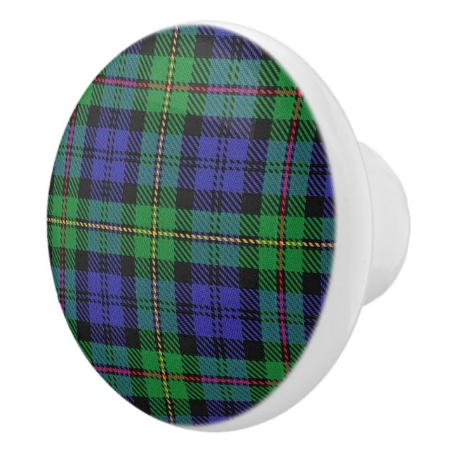 Bouton De Porte En Céramique Scottish Grandeur Clan MacEwen Tartan Plaid (Droite)