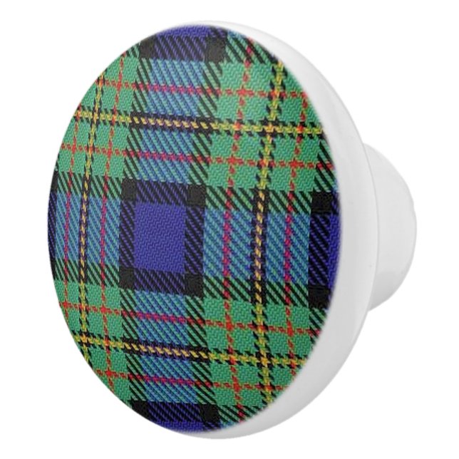Bouton De Porte En Céramique Scottish Grandeur Clan MacLaren Tartan Plaid (Droite)