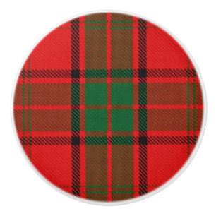 Bouton De Porte En Céramique Scottish Grandeur Clan Maxwell Tartan Plaid